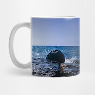 Summer Blue Sea Rocks Horizon Mug